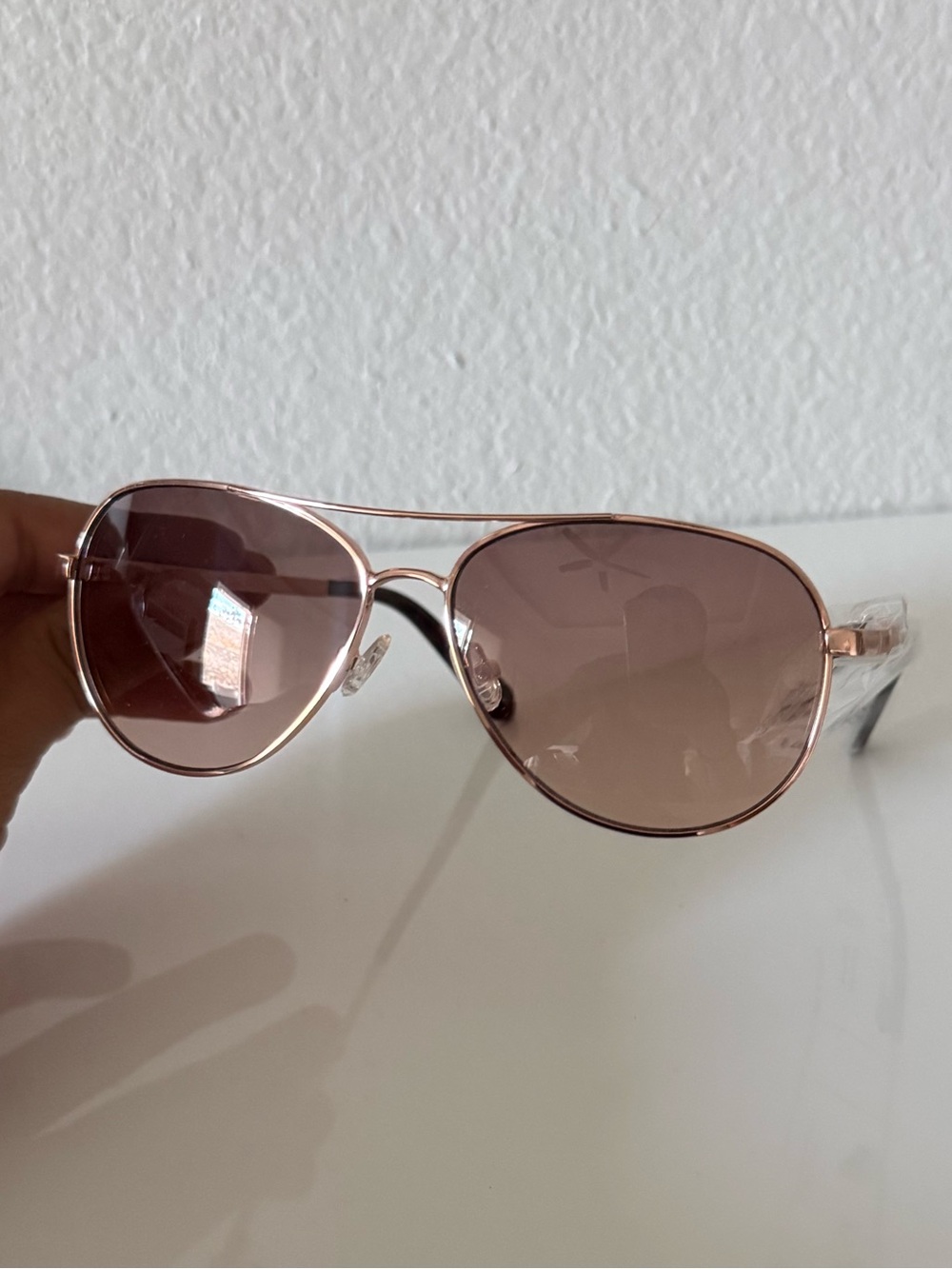 kate spade Rose Gold Frame Sunglasses with Brown Lenses - Picture 2 of 5